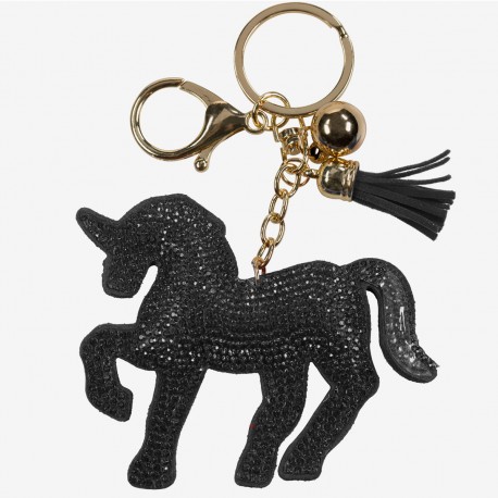 PORTE CLES CHEVAL BL/GO
