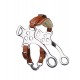 HACKAMORE MUSEROLLE CUIR MOUTON