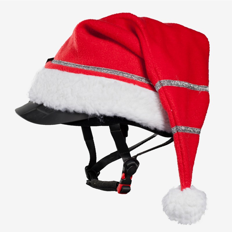 Bonnet de Noel pour casques de moto avec cordon de fixation