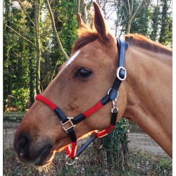 CAVALETTI LICOL TARA CUIR/CORDE NOIR/ROUGE