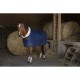 COUVERTURE D'ECURIE EQUITHEME TEDDY DOUBLEE MOUTON SYNTHETIQUE 150G MARINE/ECRU